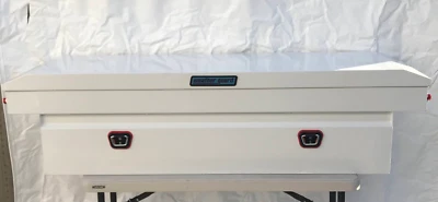 Caja de herramientas de sillín de acero Weather Guard - Blanco - 126-3-03 - Dañado - Sin envío Foto 1 de 4