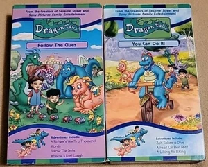 Dragon Tales VHS LOT of 2: Follow The Clues & You Can Do It! Kids Animation - Picture 1 of 6