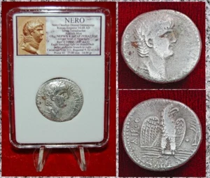 Ancient Roman Empire NERO Antioch Eagle Silver Tetradrachm 62-63AD - Picture 1 of 4
