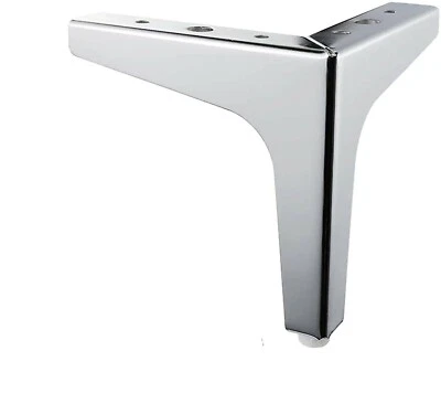 Набор из 4 современных металл алмазным треугольником хром 13 см ножки мебели замена - Изображение 1 из 4