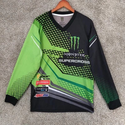 Monster Energy Supercross 球衣男式大号 FIM 冠军摩托车赛车 — 第 1/4 张图片