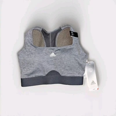 Спортивный бюстгальтер Adidas Powerreact тренировочный со средней поддержкой с подкладкой - Изображение 1 из 4