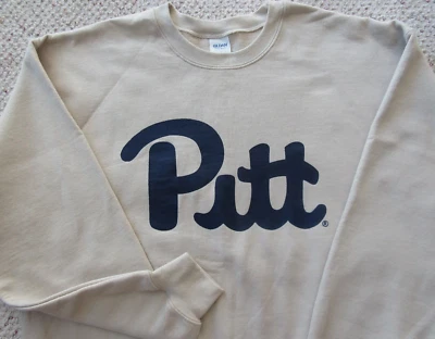 PITTSBURG PITT PANTHERS Suave Crema Manga Larga Sudadera Hombre L GILDAN NUEVO SIN ETIQUETAS Foto 1 de 4