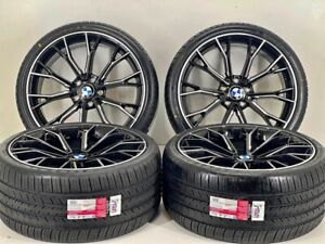 20" Gloss Black Machined M550 Style Wheels 5x112 Rims Tires BMW 3 4 5 M3 M4 M5