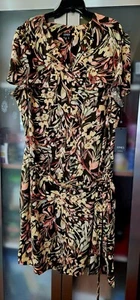 Jones Women's Plus Size 3X Pull-over short sleeve 100% Polyester Dress 45"Long - Picture 1 of 3