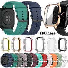 Strap +Screen Protector Case For Huami Amazfit GTS 2/GTS 2e Silicone Watch Band