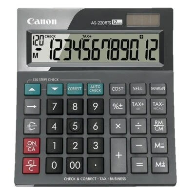 Canon AS-220RTS Arc Tax & Business Desktop Calculator 12 Digits Full Size Keys - image 1 of 4