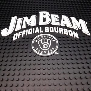 Jim Beam Official Bourbon Barmatte MLB Milwaukee Brewers Edition 14x14 NEU  - Bild 1 von 7