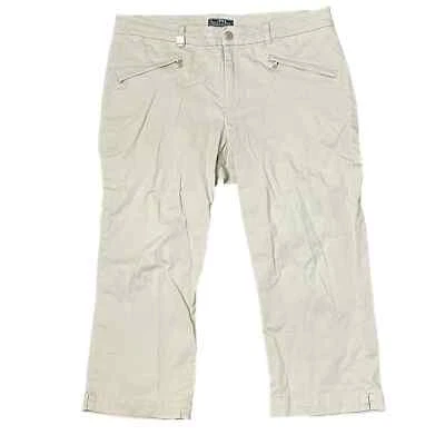 Ralph Lauren Active Capri Hi-Rise Straight Pants Stretch Zip Pocket 34 Women - Image 1 of 4