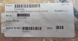 90 Degree Spark Plug Kit P/N: Z33000596 - Picture 1 of 3