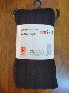 Uniqlo Knitted Black Tights Kids Size 9-10 - Picture 1 of 1