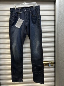 NUEVO CON ETIQUETAS G-STAR RAW 3301 CÓNICO 34 x 34 JEANS HOMBRE AZUL PROFUNDO - Imagen 1 de 12