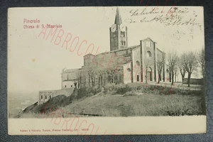 AK Pinerolo Kirche San Maurizio - Stempel Sammlung Riva Pinerolo 1904 - Bild 1 von 2