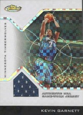 2004-05 Finest Kevin Garnett 077/129 X-Fractor Game Worn Jersey relic #115