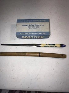 Advertising Office Supplies 2 letter openers 1 box of Bostitch staples  - Picture 1 of 7