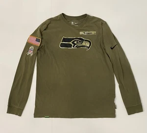 Nike Mens Large Salute To Service On Field Seattle Seahawks Long Sleeve Shirt - Picture 1 of 11