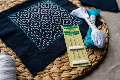 Japanese Embroidery Kit, Craft Ideas, Sashiko Persimmon Embroidery Kit - Image 1 of 4