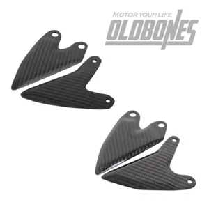 For Kawasaki Ninja 400 2019 Heel Guards Plates Foot Peg Cover Gloss Carbon Fiber - Picture 1 of 11