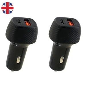 2x 38W USB-C PD Autoladegerät, QC 3.0 FastCharging Adapter für Android, alle Fahrzeuge - Bild 1 von 5