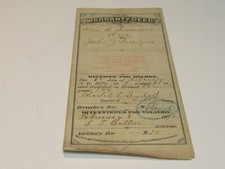 1892 WARRANTY DEED REAL ESTATE INDIANA PARKS COUNTY COVERED BRIDGE GOOD COND!!!!