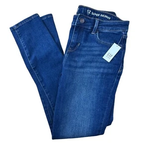 Gap Kinder Neu mit Etikett Größe 12+ Pluse Super Skinny Regular Denim Jeans verstellbarer Bund - Bild 1 von 15