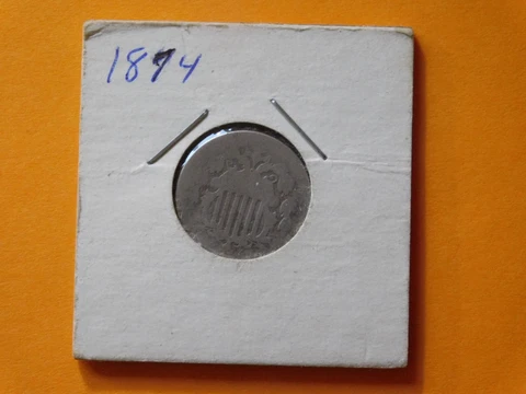 1874 5 Cent Shield Nickel Cover