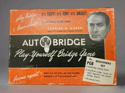 AUTOBRIDGE Play-Yourself Card Game Set Charles H. Goren BOOKLET VTG - Image 1 of 4