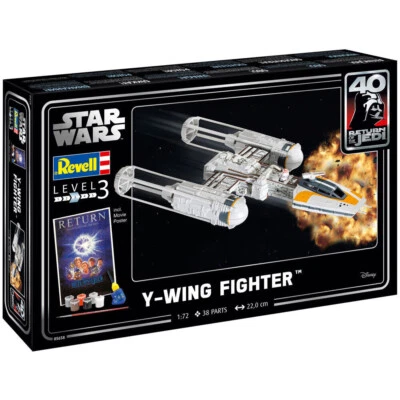 REVELL 1:72 KIT STAR WARS  Y-WING FIGHTER + COLLA, COLORI, POSTER...   ART 05658 - Immagine 1 di 3