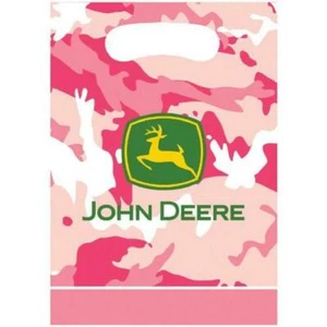 TOTALMENTE NUEVO JOHN DEERE ROSA CAMUFLAJE GRANJA TEMA FIESTA CUMPLEAÑOS 8 BOTÍN FIESTA FAVORES BOLSAS - Imagen 1 de 1