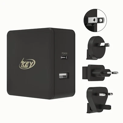 USB-C Wall Charger with Travel Adaptor 45W Type-C PD Power Adapter - Image 1 of 4