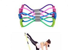 Stretch Band Rope Latex Rubber Arm Resistance Fitness Exercise Pilates Yoga Gym