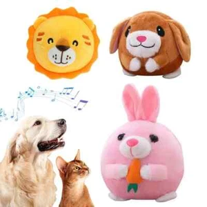 Active Moving Pet Plush Toy Electronic Bouncing Ball Cartoon Animals Dog Toy - Picture 1 of 20