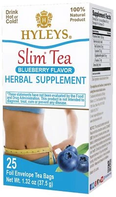 Té Slim Sabor Arándano - Suplemento Herbal para Pérdida de Peso Limpieza y Desintoxicación -... Foto 1 de 4