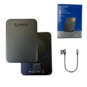 ORICO 512GB Magnetic Portable SSD, 460MB/s, 4K 120fps ProRes, USB-C & A, iPhone - Afbeelding 1 van 10