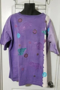 Vintage 1990s Tie Dye EZL Marcy‘n Me Fish Single Stitch T Shirt One Size - Picture 1 of 12