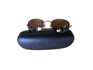 Gafas de sol polarizadas ovaladas de titanio Maui Jim Wailea - MJ50323 hechas en Japón leer - Imagen 1 de 11
