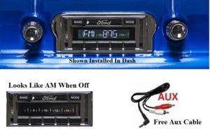 1960-1963 Ford Falcon & Ranchero Stereo Radio w/ FREE Aux Cable + 230 Stereo - Picture 1 of 5