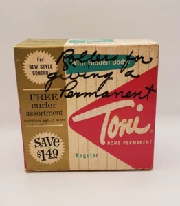 Vintage Toni Spin Curlers Perm Rods Regular Home Permanent Open Box - Picture 1 of 6