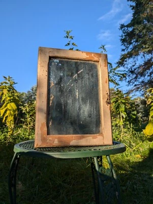 ¡AUTÉNTICO! botiquín y espejo ca 1870 Shabby Farmhouse Chic ANTIGUO Foto 1 de 4