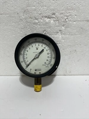 WEKSLER 4 1/2” AA Gauge 0-15 PSI  & 0-100KPA - Image 1 of 4