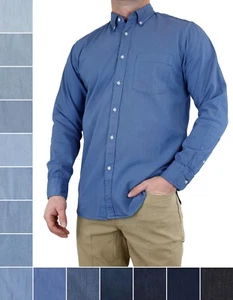 Wrangler Men's Button-Down Shirt One Pocket 100% Cotton Light Denim Button-Up - Bild 1 von 22