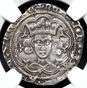 ENGLAND. Henry VI. 1422-1461. Silver Groat, Calais, S-1875, NGC XF40 - Picture 1 of 4