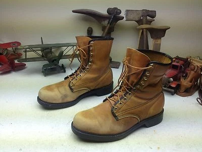 BOTAS TIMBERLAND ORO TOSTADO HECHAS EN EE. UU. INGENIERO ENVEJECIDO EMPACADOR TAREAS JEFE 11 D Foto 1 de 4