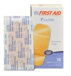 Adhesive Bandage 2" x 4" Patch Plastic Bandaids Flexible Band Aid 100 Pieces - Picture 1 of 2