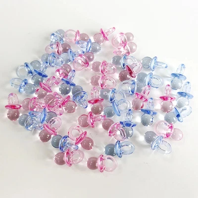 50 Piezas Mini Acrílico Pezón Plástico Chupete Espaciador Cuentas Colgante para Joyería Foto 1 de 4