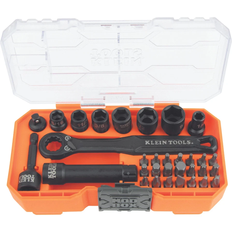 Klein Tools 65300 Impact-Rated Pass Through Socket Set, 1/4" Drive, 32 Pc. - Image 1 of 1
