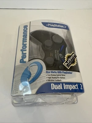 2000 Performance Dual Impact 2 Controller for Sony Playstation 2 PS2 & PS1 NEW - Image 1 of 4