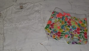 Gymboree Blooming Nautical Ruffle White Shirt Cherokee Shorts 12-18 months *S24 - Picture 1 of 5