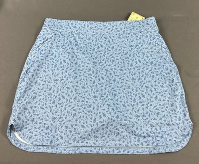 Peter Millar Womens Golf Skort Floral Print Large Blue Polyester NWT MSRP $110 - Image 1 of 4