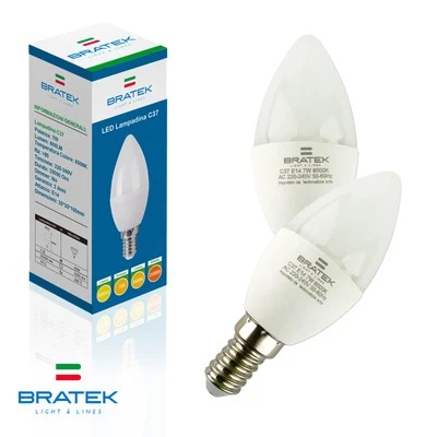 Nan LED Kerze E14 Olive Kalt Natürlich Heiß Birne 7W Chip Samsung - Bild 1 von 4